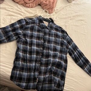 Weatherproof Men's Navy and White Plaid Flannels